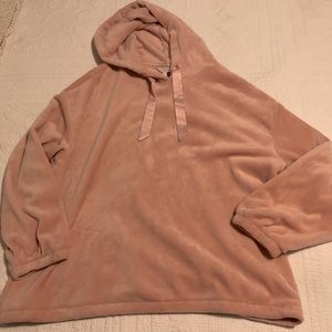 LAUREN CONRAD Plus Size Blush Pink Hooded Fleece